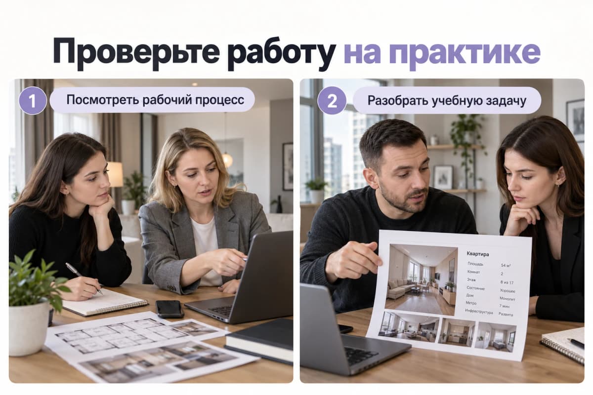 Наблюдение за рабочим процессом и разбор учебной задачи