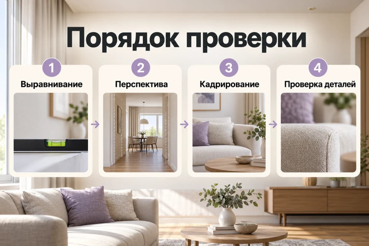 Выравнивание,коррекция перспективы,кадрирование и проверка