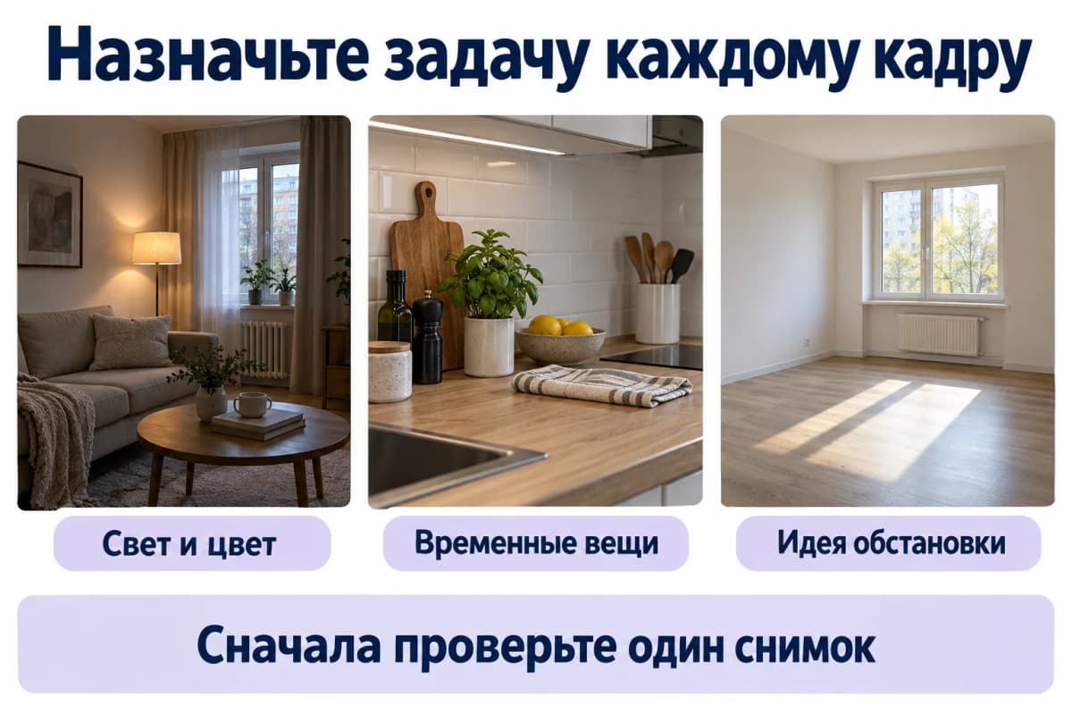 Разные задачи обработки: свет и цвет, временные вещи, отдельная идея обстановки