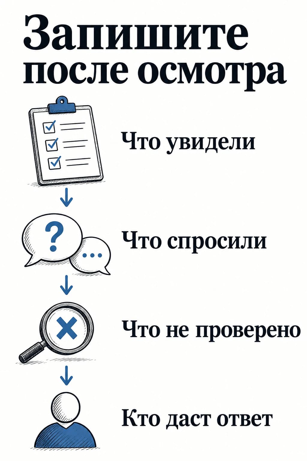 Как разделить наблюдения, вопросы и непроверенные сведения после просмотра