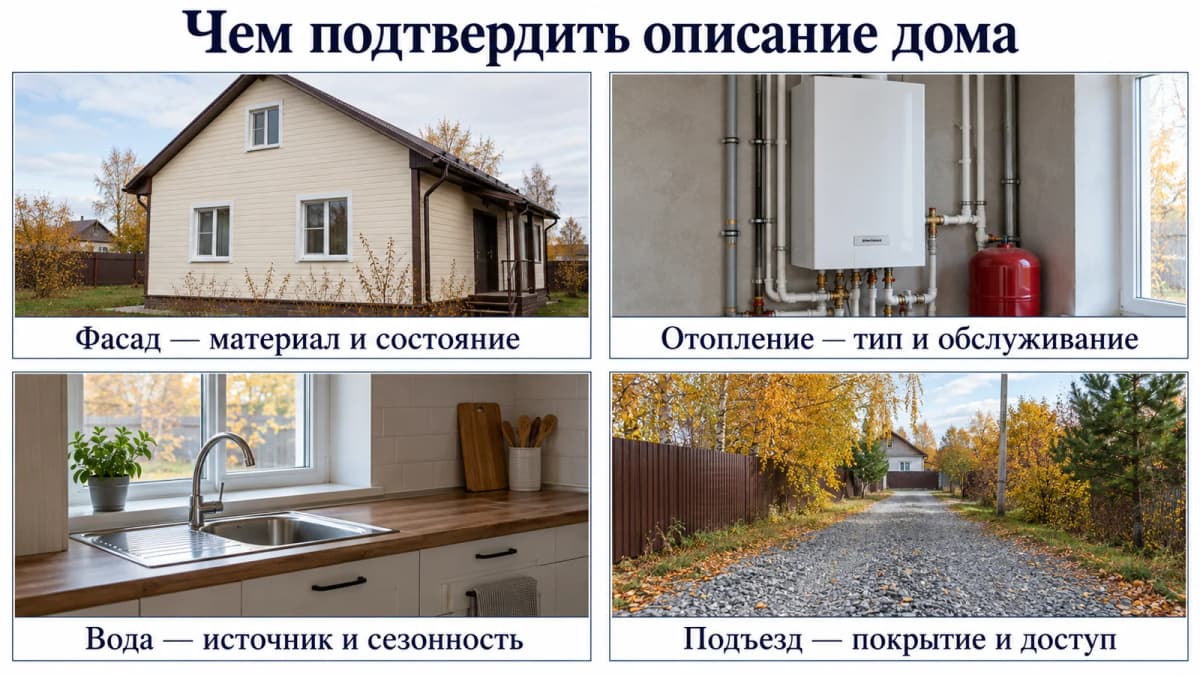 Четыре группы фактов о доме: фасад, отопление, вода и подъезд