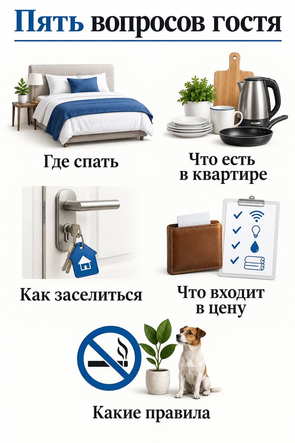Пять вопросов гостя перед бронированием квартиры