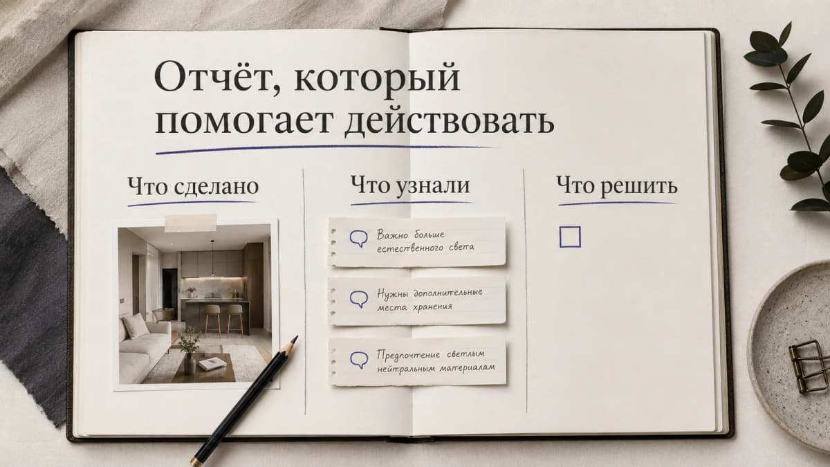 Учебная структура недельного отчёта: выполненная работа, реакция покупателей и решение собственника