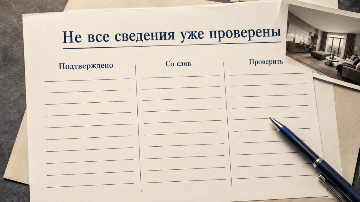Три категории сведений об объекте: подтверждено, со слов собственника и проверить