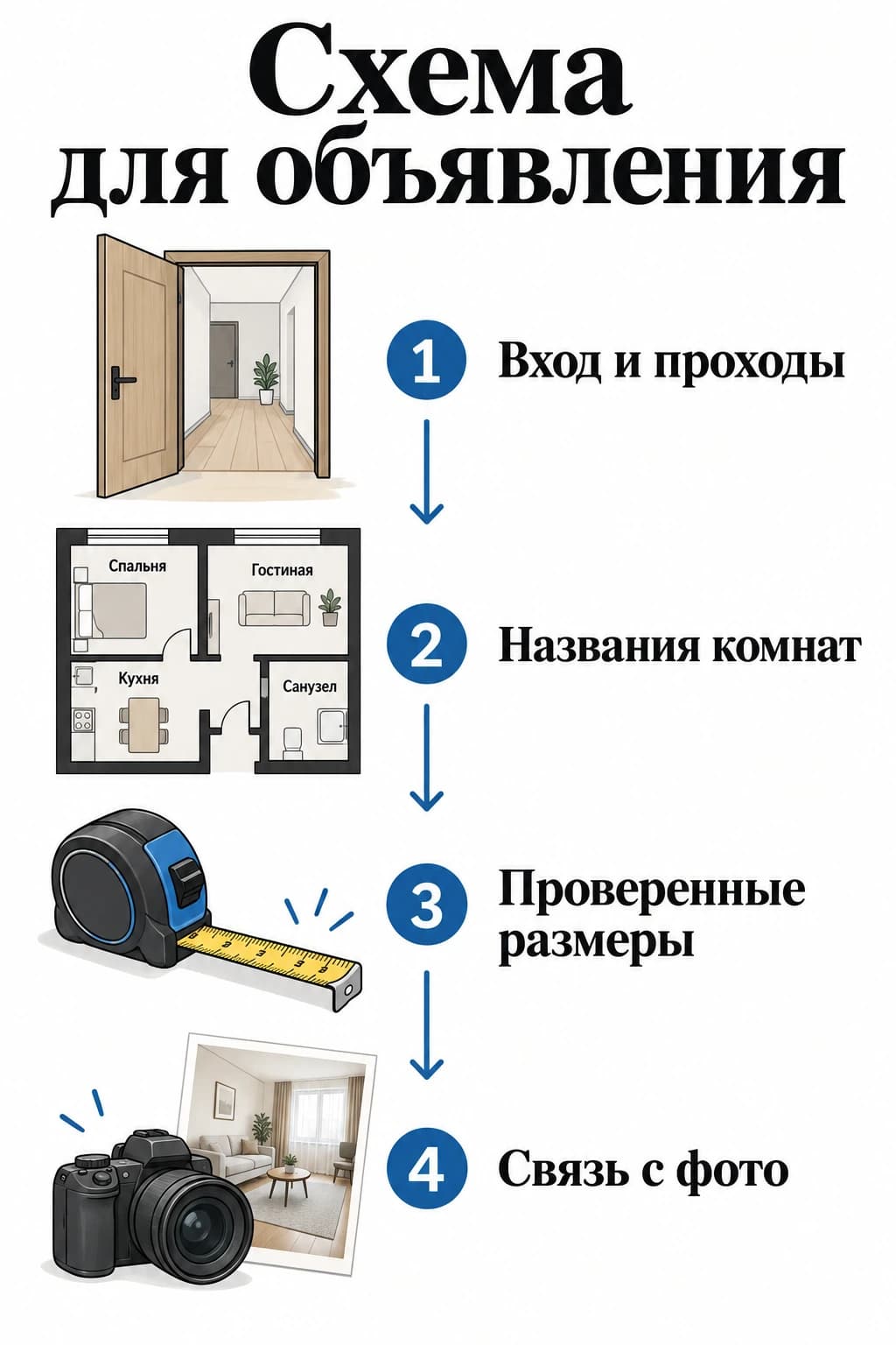 Проверка основы, помещений и читаемости схемы квартиры