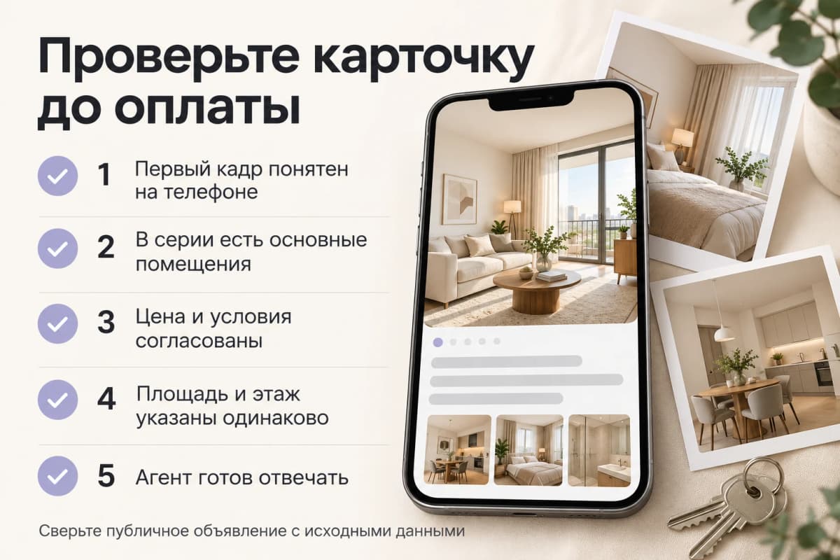 Пять проверок карточки недвижимости перед оплатой продвижения