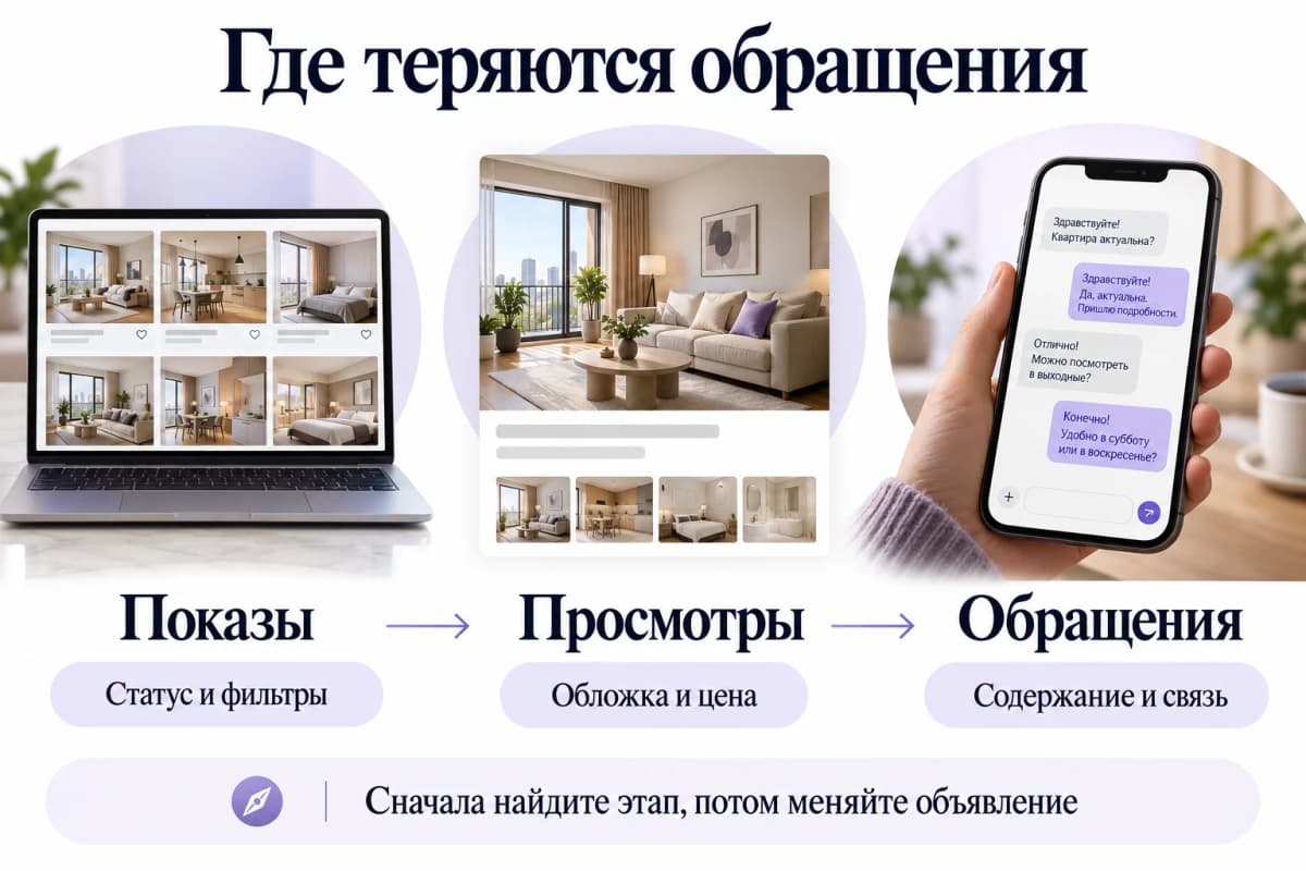 Показы, просмотры и обращения: что проверять на каждом этапе