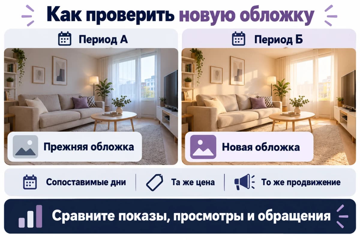 Как сравнивать периоды до и после смены обложки