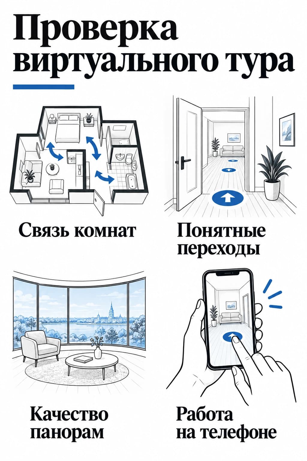 Четыре проверки перед приёмкой виртуального тура квартиры