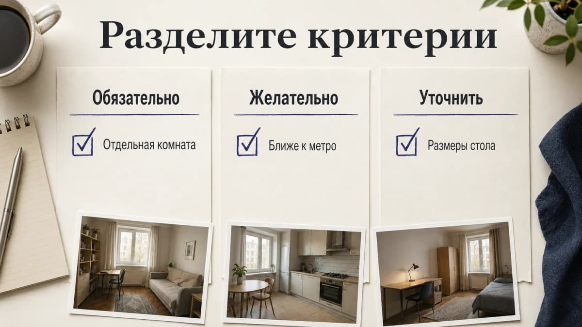 Три уровня анкеты покупателя: обязательные условия, пожелания и вопросы для проверки