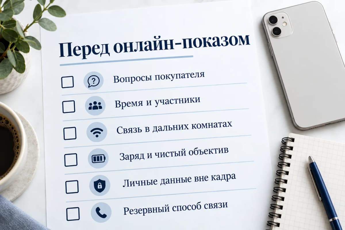 Шесть проверок перед видеопоказом: вопросы, участники, связь, заряд, приватность и резервный канал Шесть проверок перед видеопоказом: вопросы, участники, связь, заряд, приватность и резервный канал