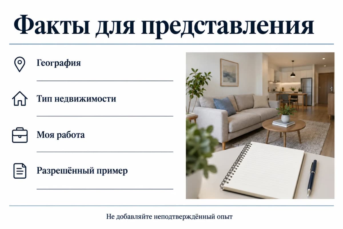 Факты для самопрезентации: география, объекты, личная работа и разрешённый пример Факты для самопрезентации: география, объекты, личная работа и разрешённый пример