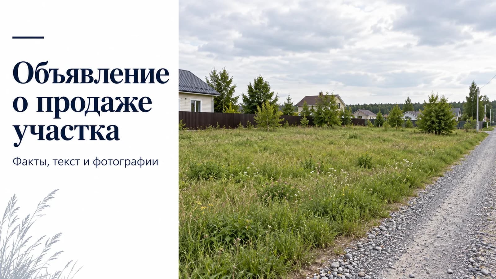Объявление о продаже земельного участка: что написать и какие фото приложить