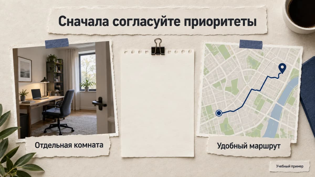 Учебный пример: у двух участников покупки разные обязательные условия, их нужно согласовать до новой подборки