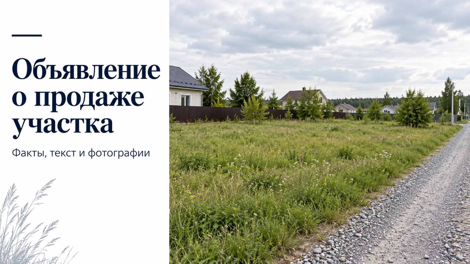 Объявление о продаже земельного участка: что написать и какие фото приложить