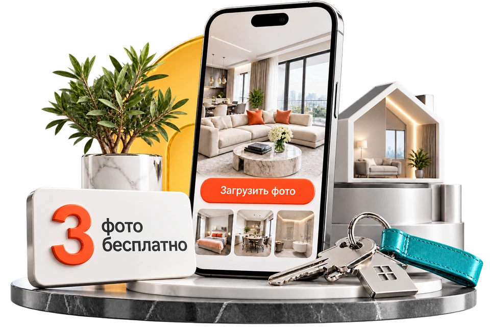 Загрузите фотографию объекта: три обработки бесплатно для нового пользователя